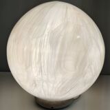 Spheric White Murano Blown Glass Table Lamp by La Murrina with Murrines, Italy