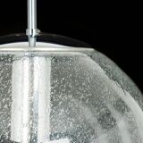 Limburg chrome pendant with clear glass ball, Germany, 1970s