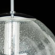 Limburg chrome pendant with clear glass ball, Germany, 1970s