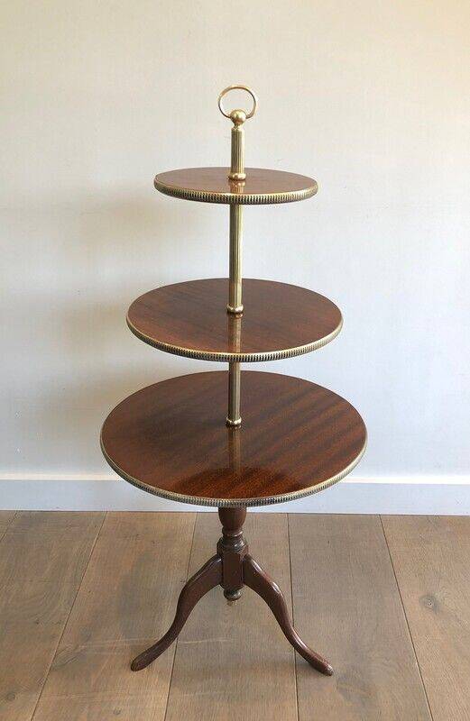 Neoclassical round table with triple tiers