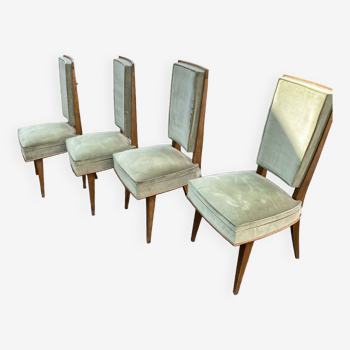 4 chaises vertes