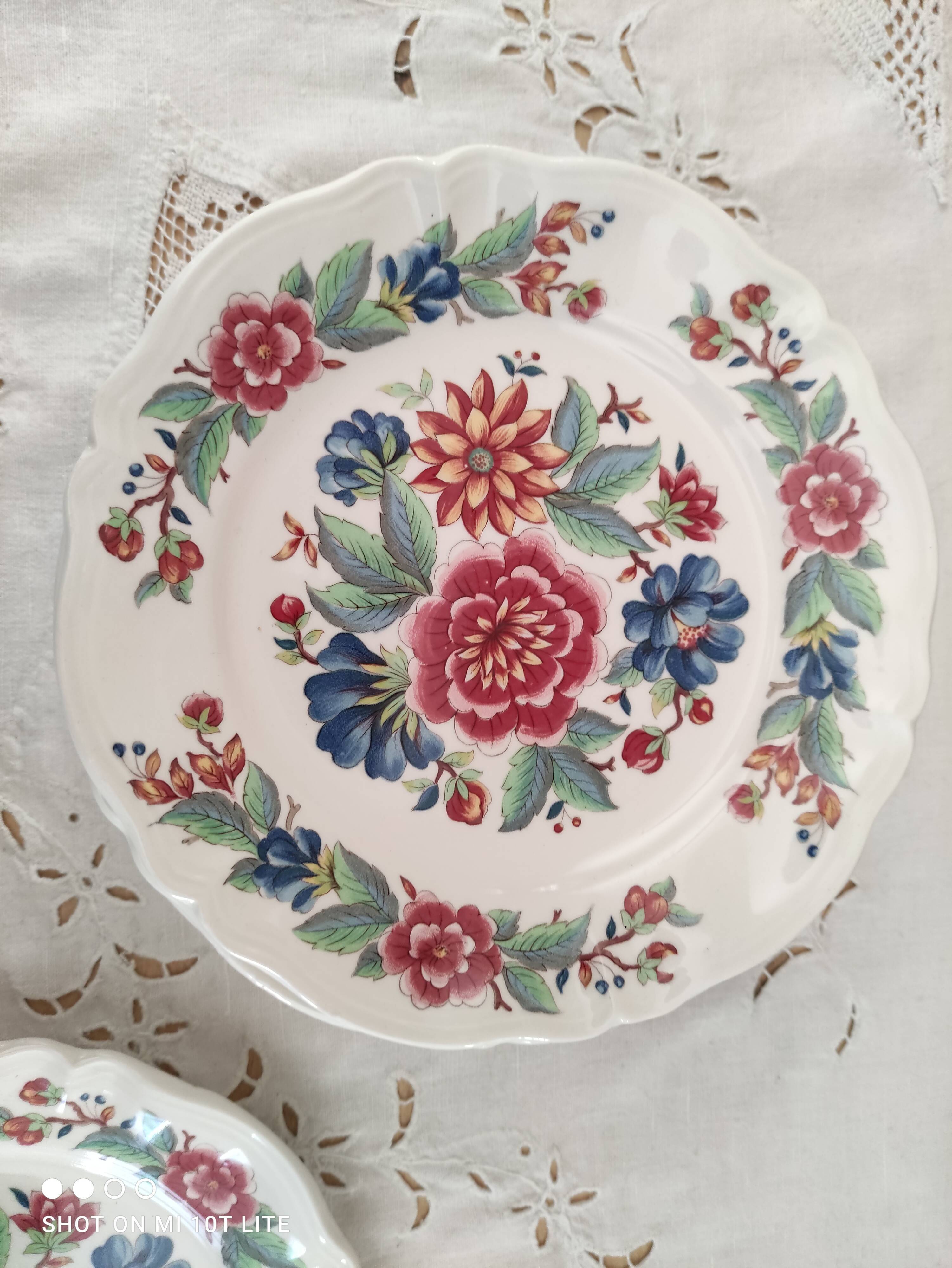Set of 8 dessert plates Sarreguemines Vence model