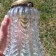 Baladeuse / Veilleuse vintage en verre ciselé