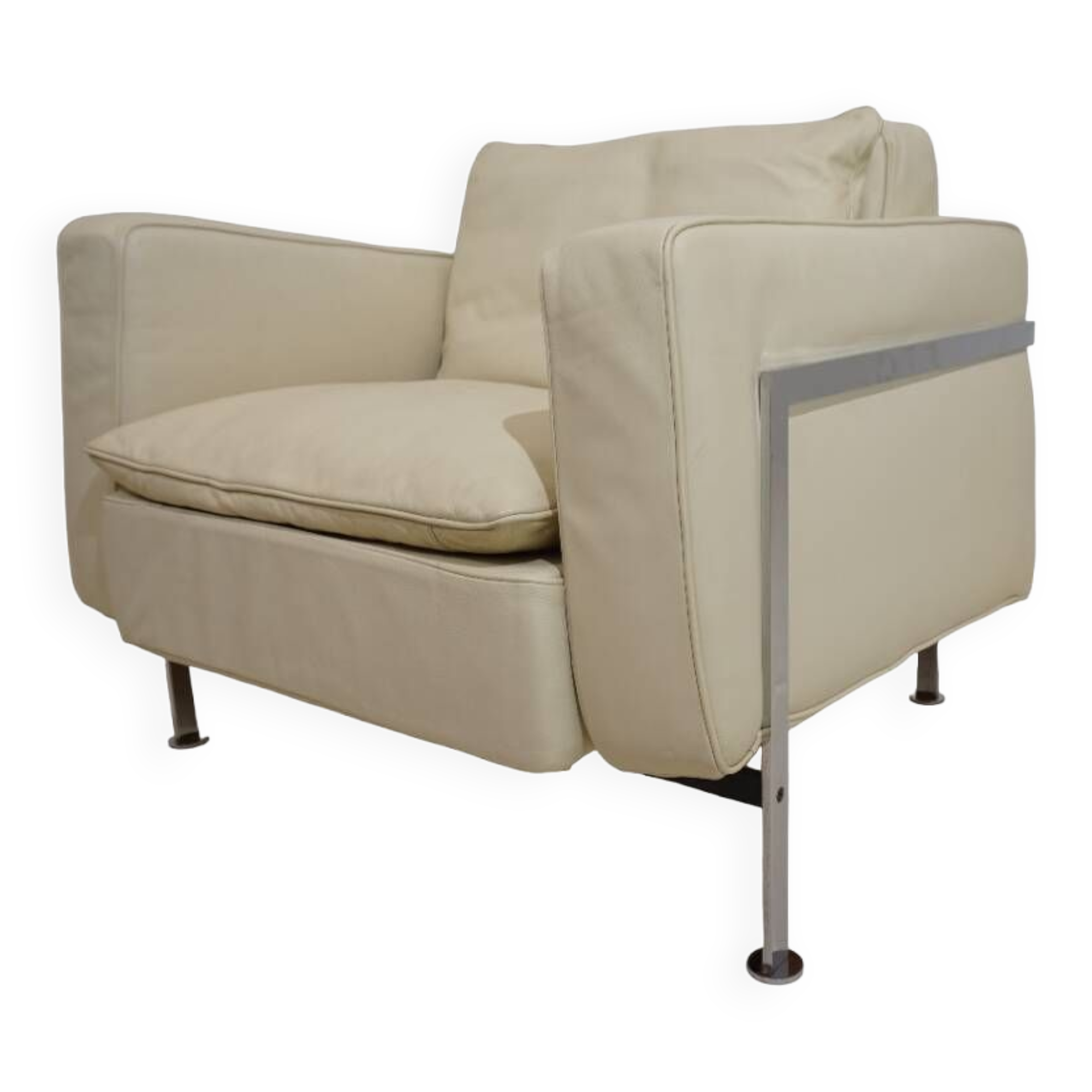 Fauteuil en cuir Robert Haussmann RH 302 pour De Sede/Hans Kaufeld