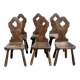 Lot 6 chaises brutalisées campagne montagne