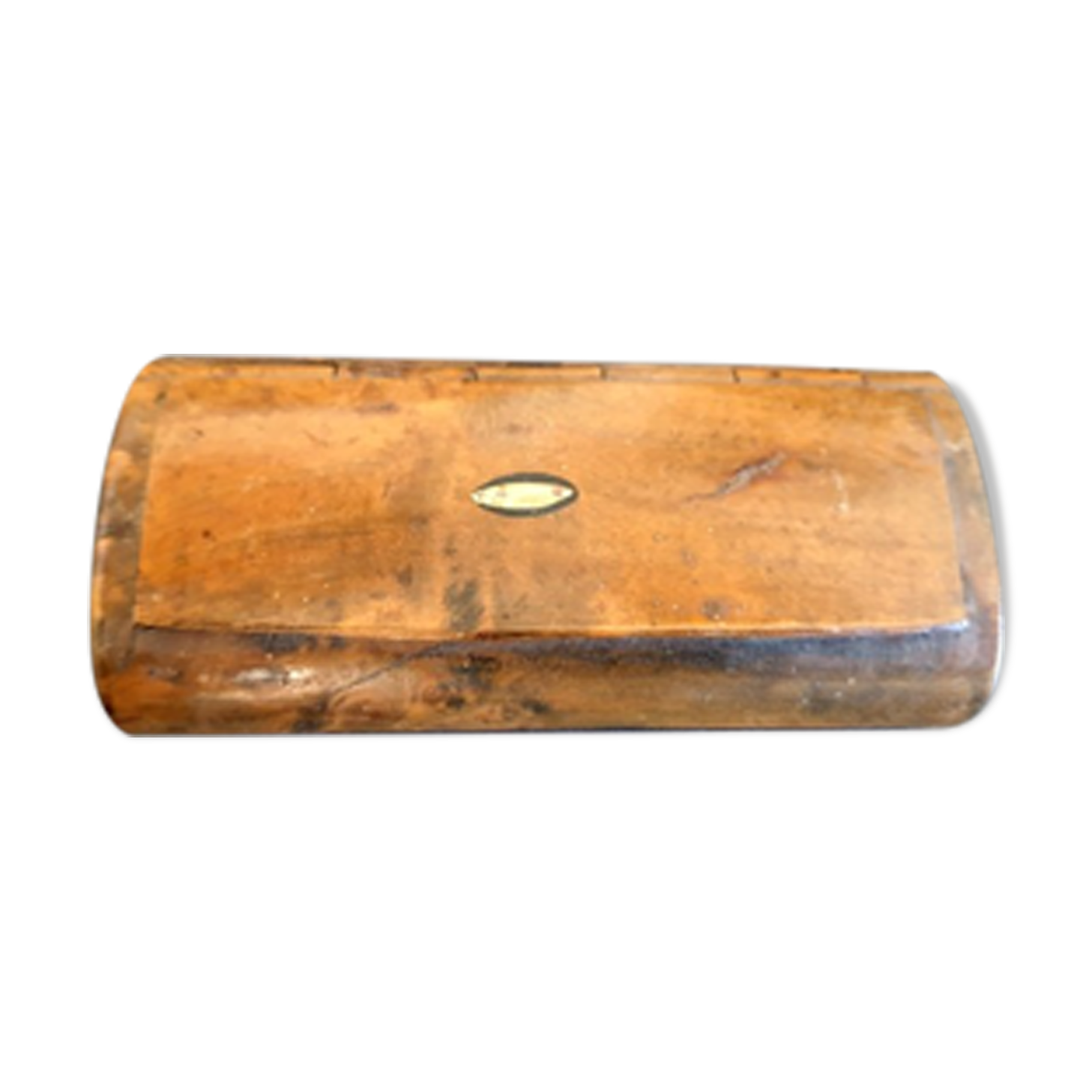 Small snuff box or snuffbox - Wooden with mother-of-pearl inlay - NINETEENTH CENTURY