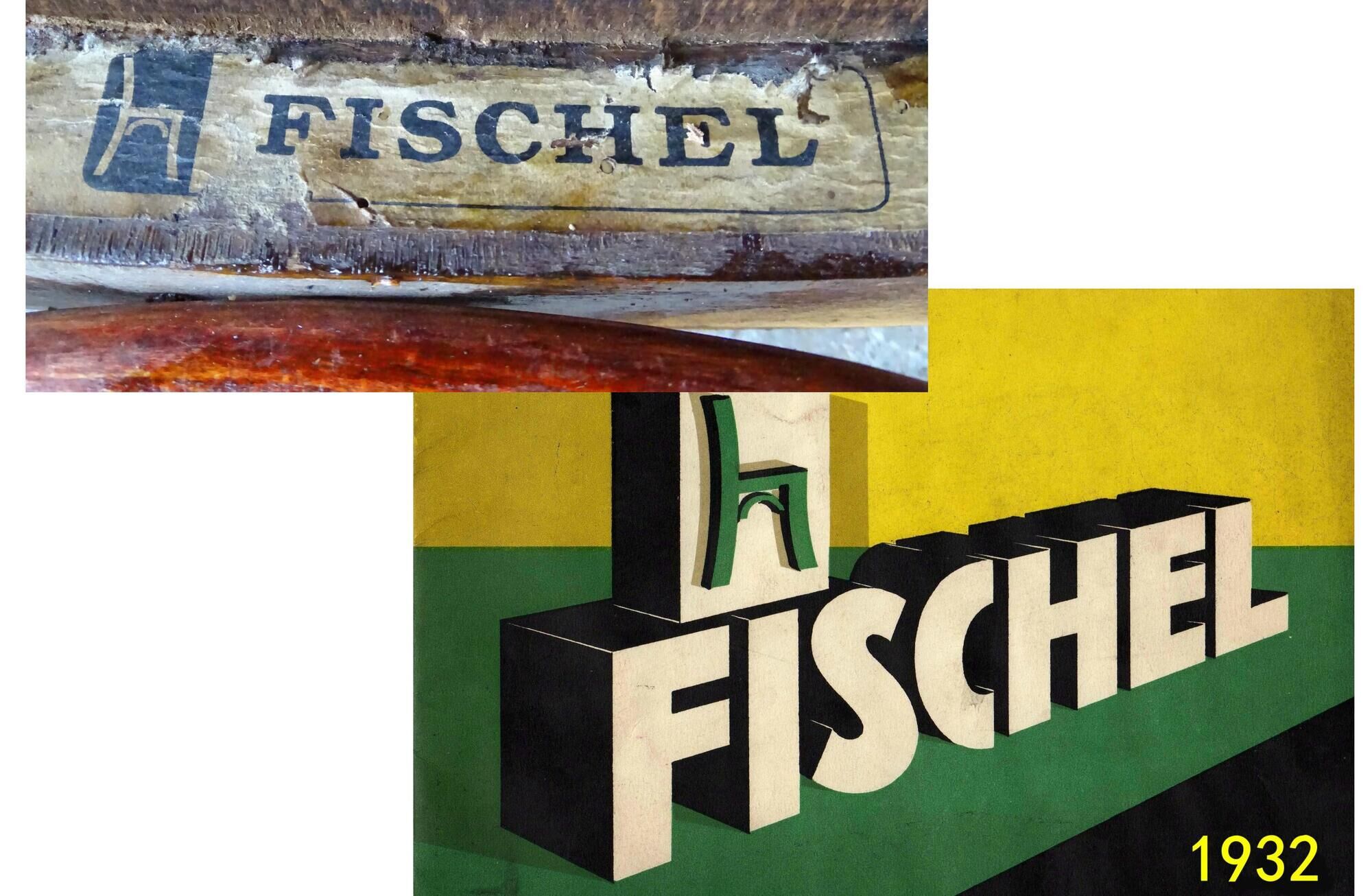 Suite de 4 chaises bistrot de Fischel 1930 bois-courbé