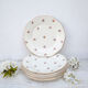 6 flat plates pattern small flowers signed Sarreguemines