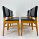 Set of 6 Leatherette & Wood Chairs, Czechoslovakia, 1960's