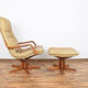 Mid-Century Office Chair with Ottoman from Berg Furniture, 1970s