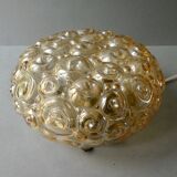 Amber glass ceiling lamp from the 70s