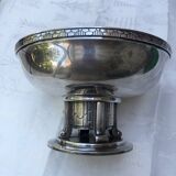 Vintage art deco cup in silver metal