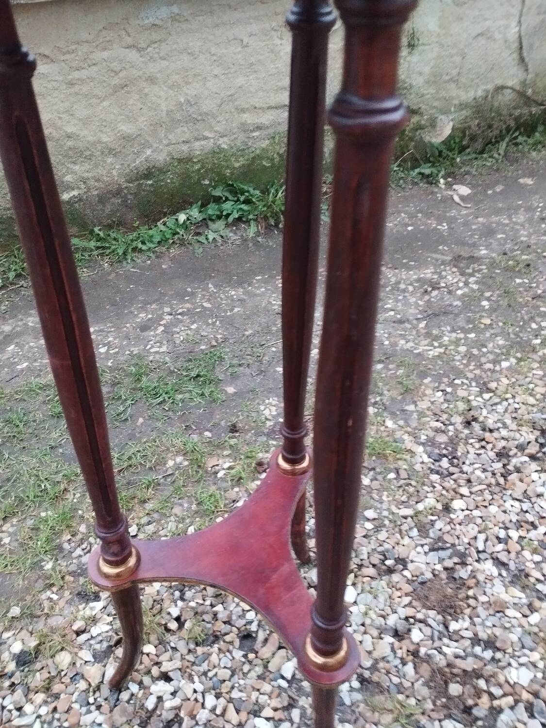 Antique Louis XVI style side table with marble top