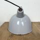 Industrial Grey Enamel Factory Pendant Lamp, 1960s