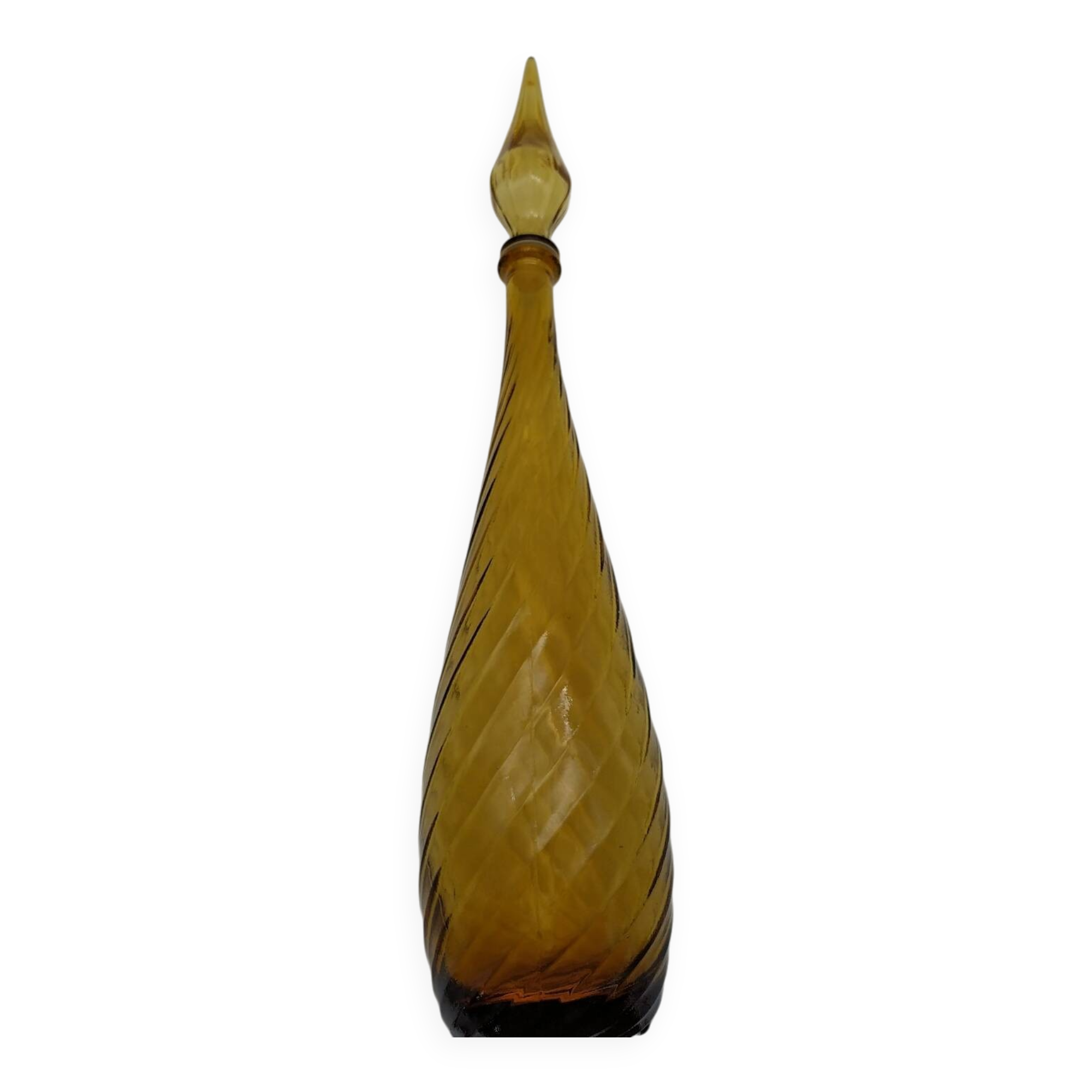 Empoli carafe. 50s. Amber.