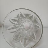 Glass vase, "leaves" pattern