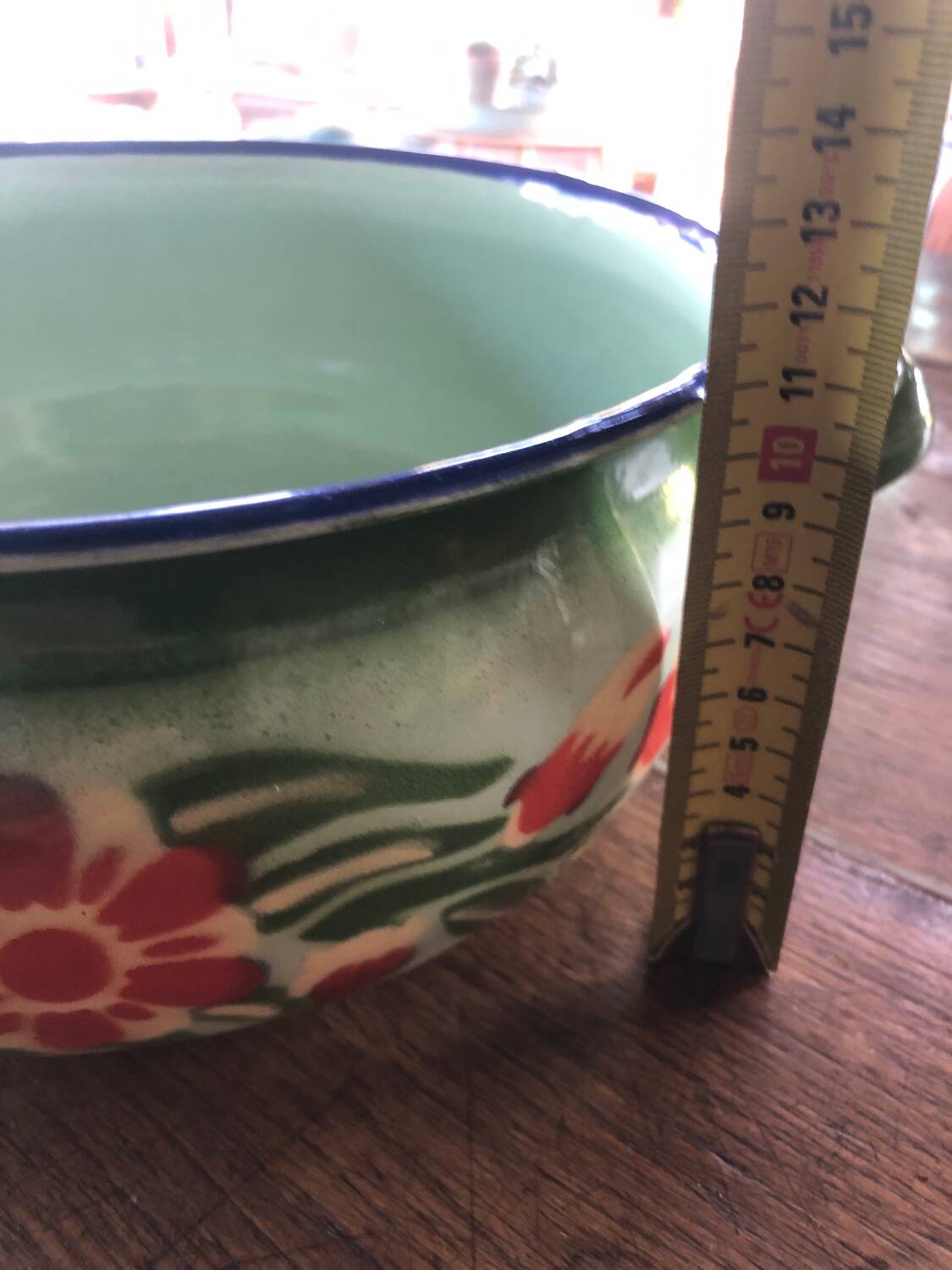 Enamelled sheet tureen