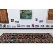 1970s Vintage Turkish Oushak Handmade Wool Cotton Brown Runner Rug 96x301