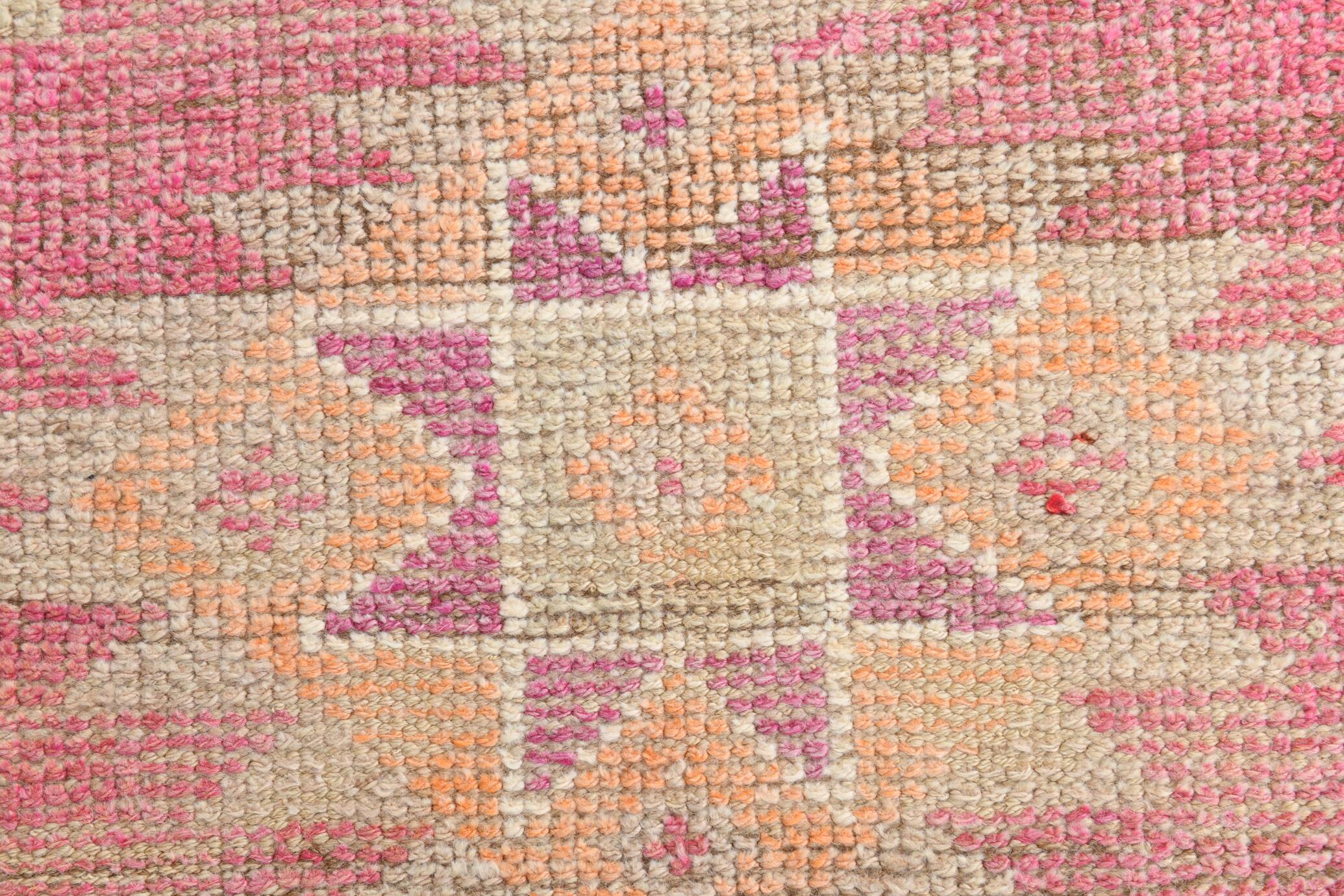 3x10 Rug For Kitchen Pink Turkish Runner Rug, 86x321Cm SK 18318