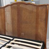 Louis XV style double cane basket bed, mid-20th century