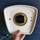 Vintage ceramic clock silent wall clock "Kieninger golden cream"