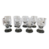 8 Scandinavian Drinking Glasses in Crystal 1970s