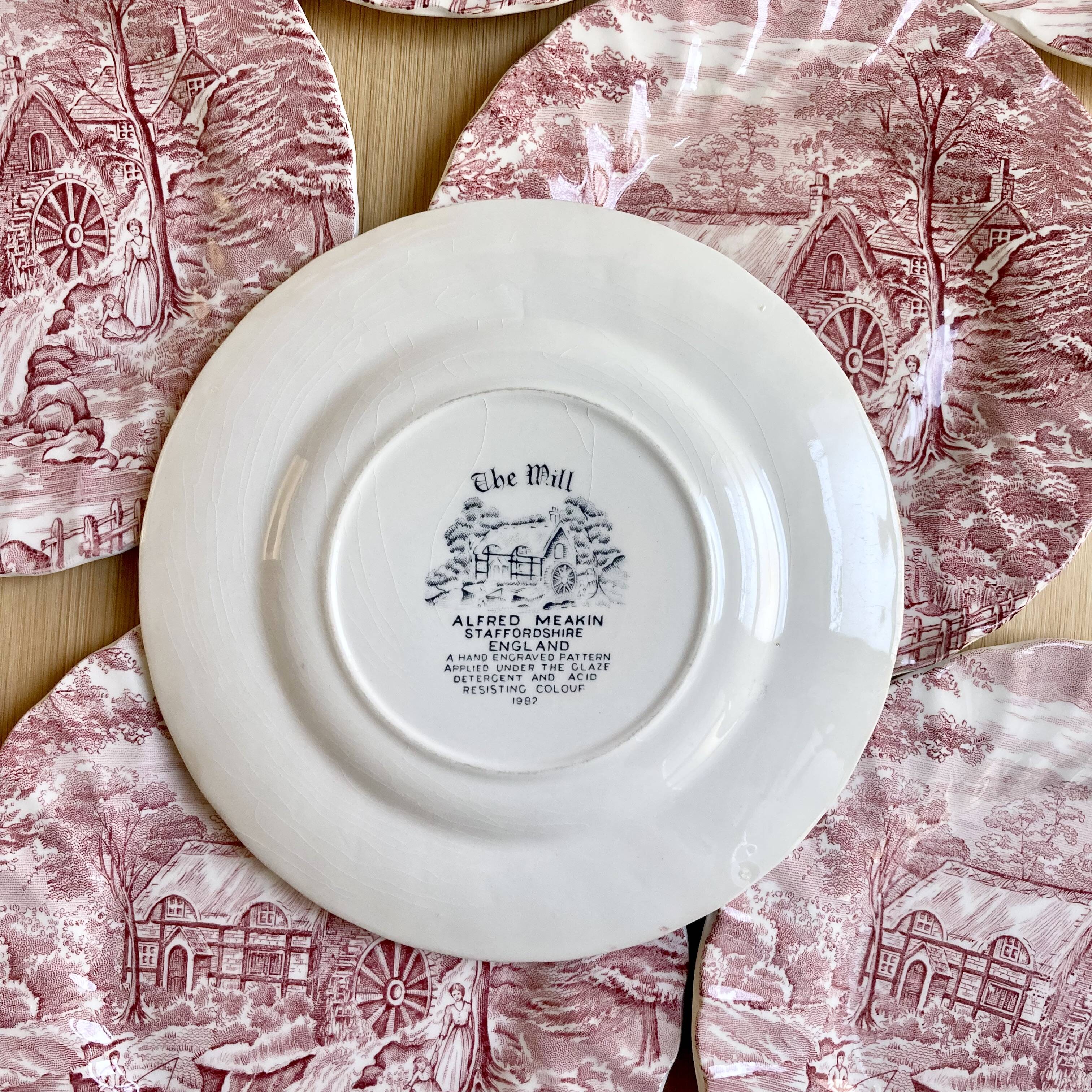 6 assiettes dessert vintage - Staffordshire A. Meakin