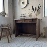 Aranjou elm brutalist desk