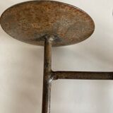Raw beaten iron candlestick 1970