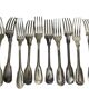 Important lot of 118 pieces of silver-plated metal cutlery by Ercuis, Christofle 20th century.
