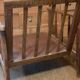 Scandinavian old wooden armchair