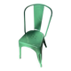 Chaise verte metal empilable sklum esprit tolix