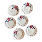 Lot de 6 assiettes à dessert vintage Modèle Nice de Moulin des Loups