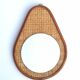 Miroir vintage en rotin, 32,5x24 cm