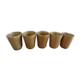 5 mugs Digoin en grès