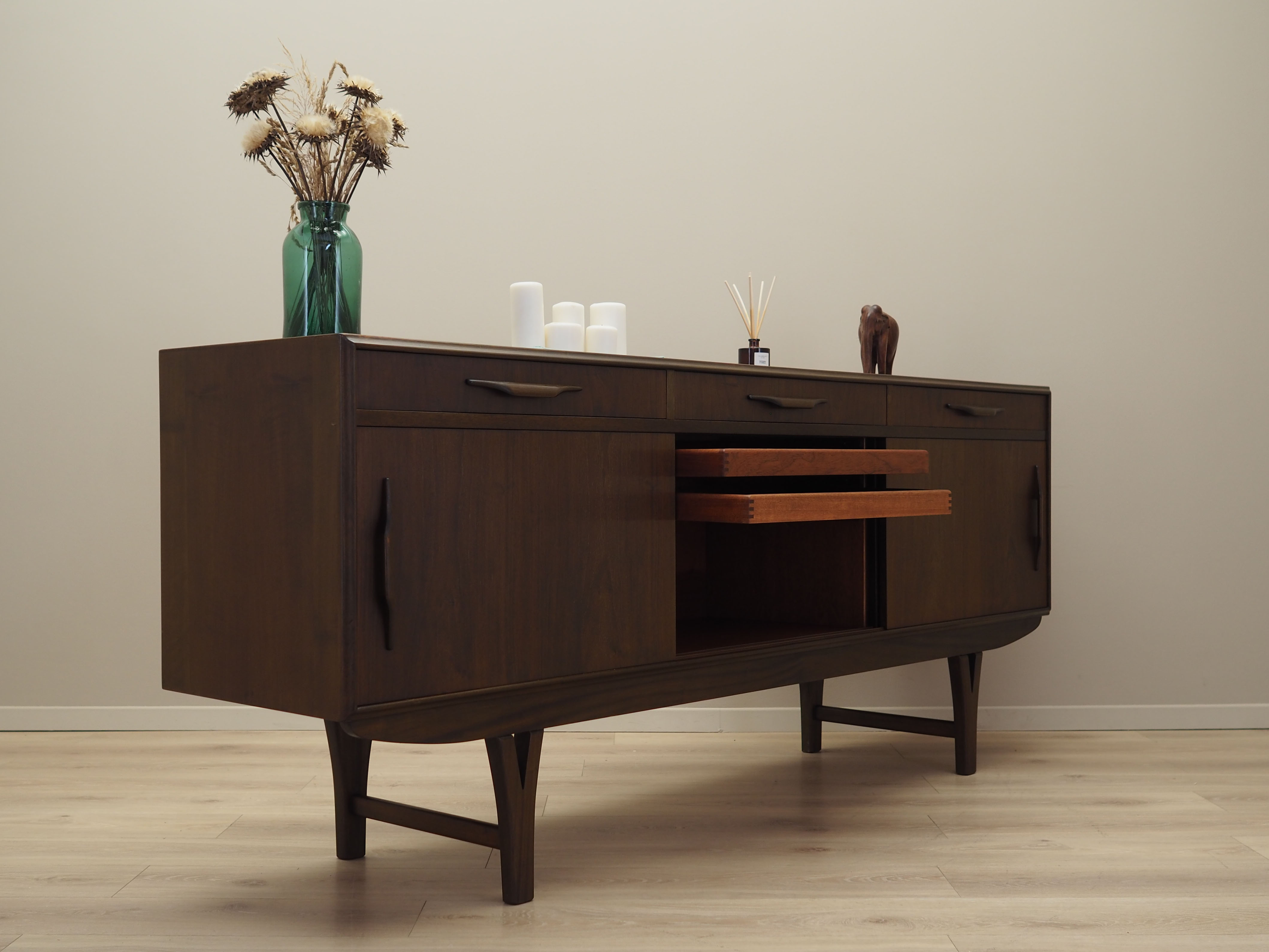 Walnut sideboard, Danish design, 1960s, production: Denmark