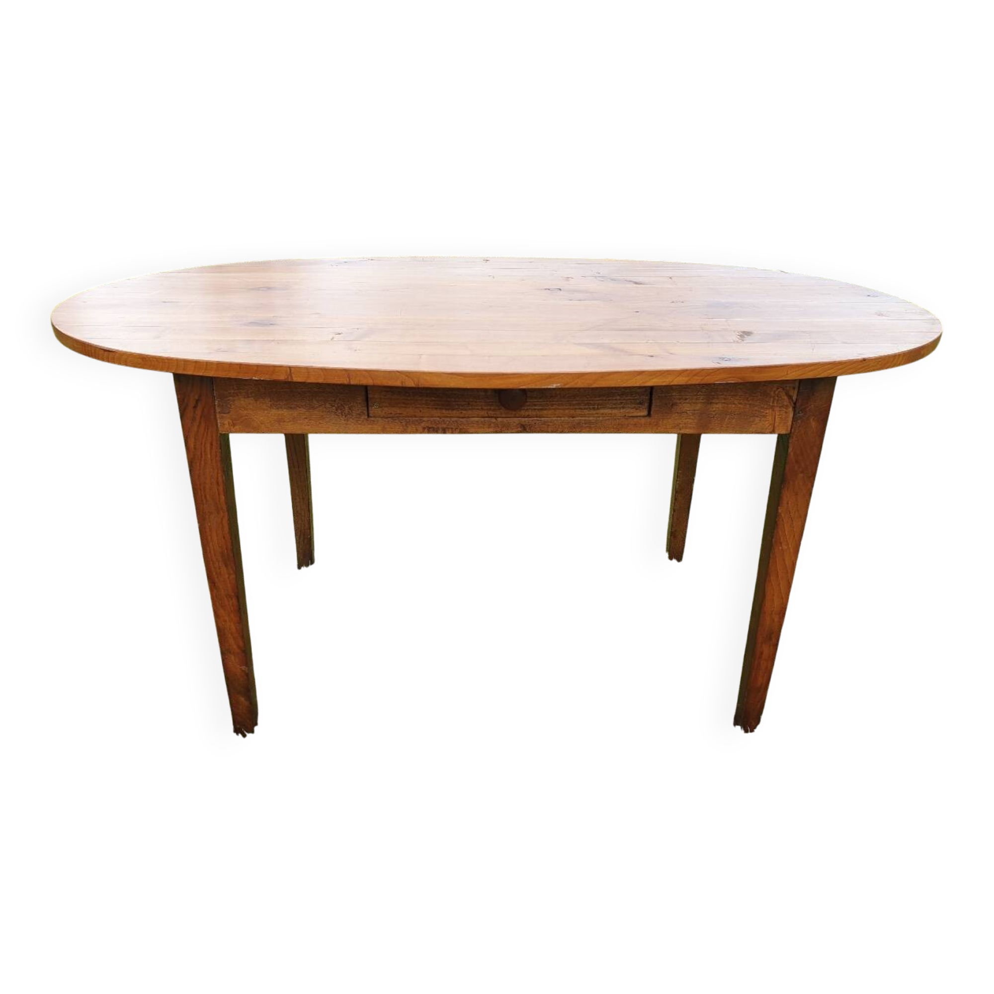 Oval cherry farmhouse table
