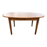Table de ferme ovale en merisier