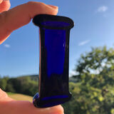 6 portes-couteaux en verre bleu