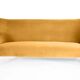 Three-seater velvet sofa, German, 1960s, mustard, restored.