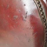 Pair of art-deco leather armchairs