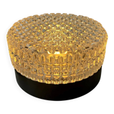 Mid-century patterned glass ceiling light
