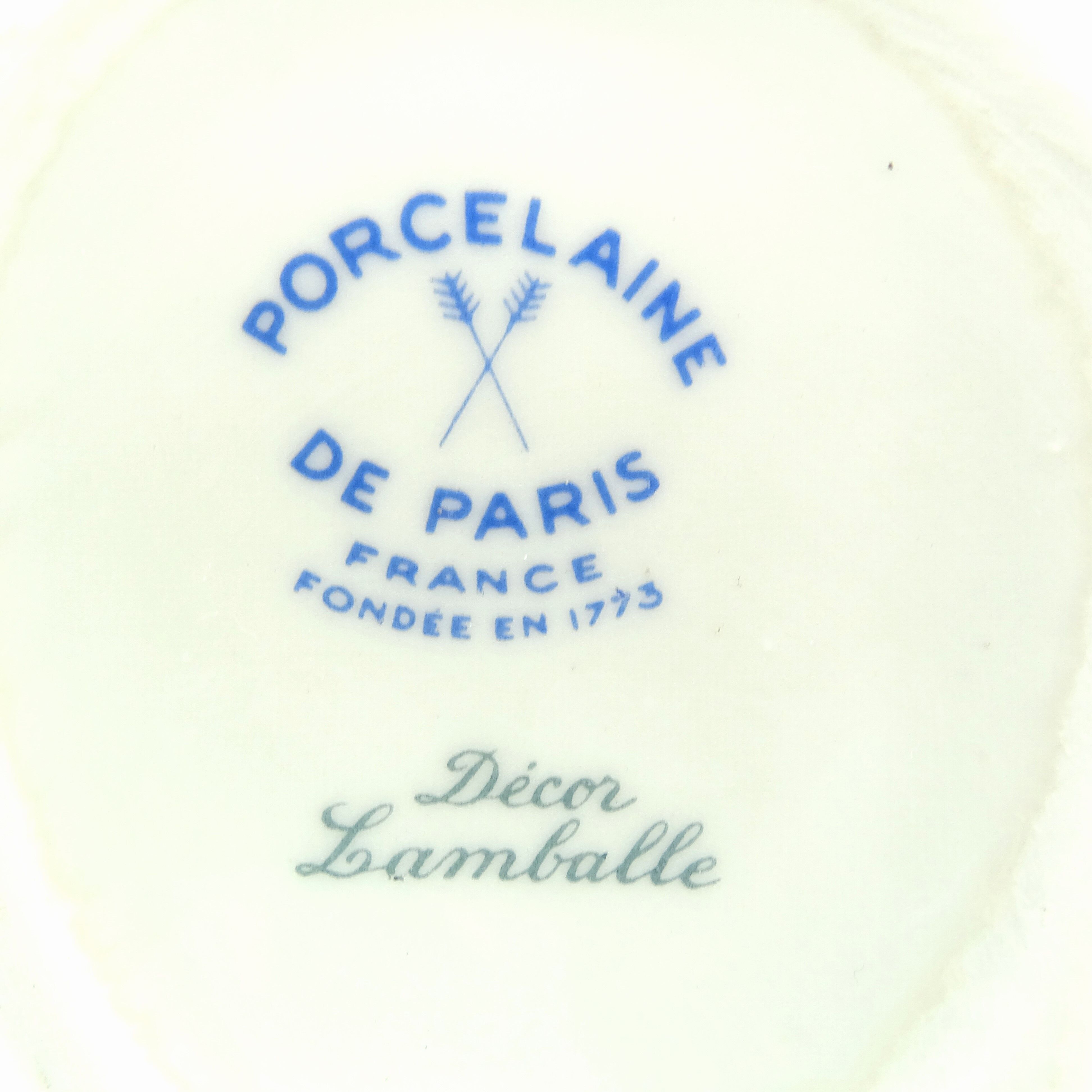 Hanging spoon pot in Paris porcelain