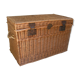 Wicker rattan trunk lined