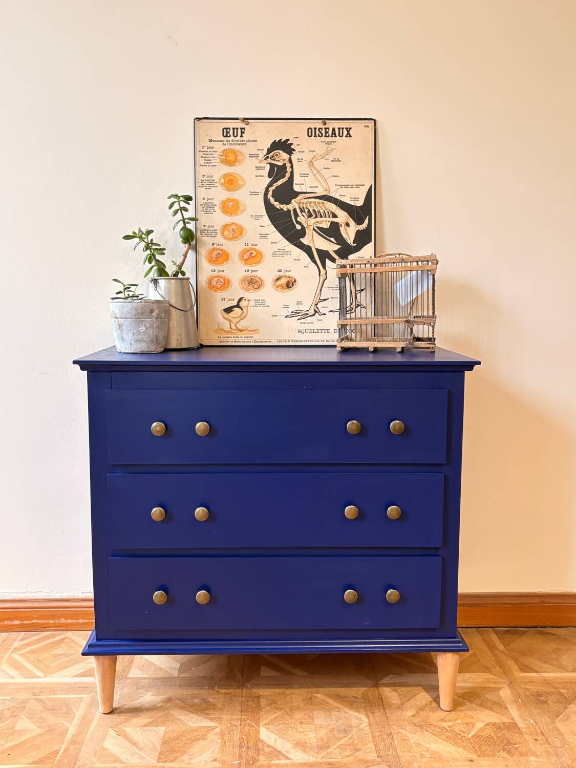 Night blue chest of drawers