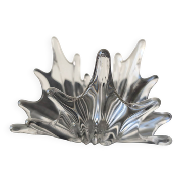 Vase ou centre de table , cristal étiré , année 60.