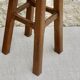 Pair of high solid wood bar stools