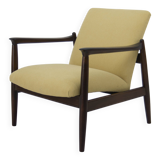 1960s edmund homa model gfm 64 beech armchair, restored