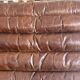 Pair of brown leather armchairs