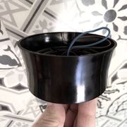 Holophane Ceiling Light Vintage 60s Black Metal and Frosted Glass Crafted